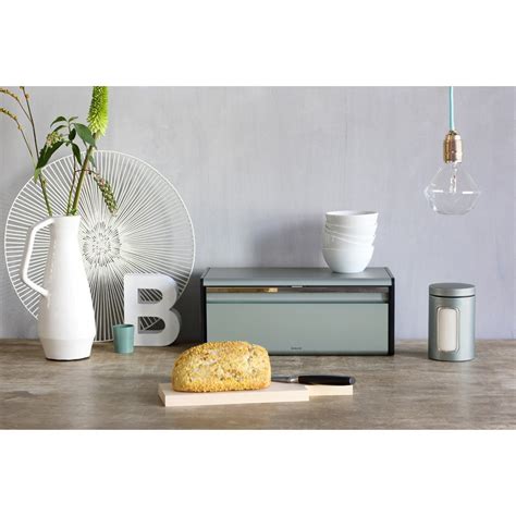 brabantia roll top bread box large metallic mint|Brabantia kitchen bins with lids.